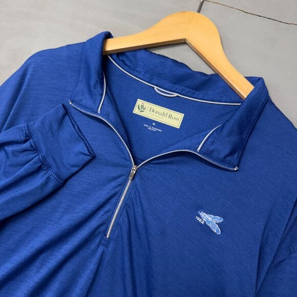 Donald Ross Men’s 1/2 Zip Blue Performance / Golf Pullover‎ Blue Jacket XL - Picture 1 of 7